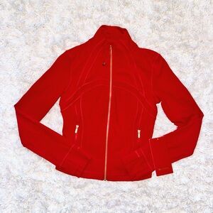 Dark Red Gold Define Cropped Jacket Nulu *New Year